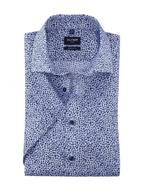 Olymp Luxor - Modern fit strygefri kortærmet skjorte - HUSET Men & Women (9058928197979)