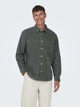 Only and Sons Alp - Relaxed fit fløjlsskjorte - HUSET Men & Women