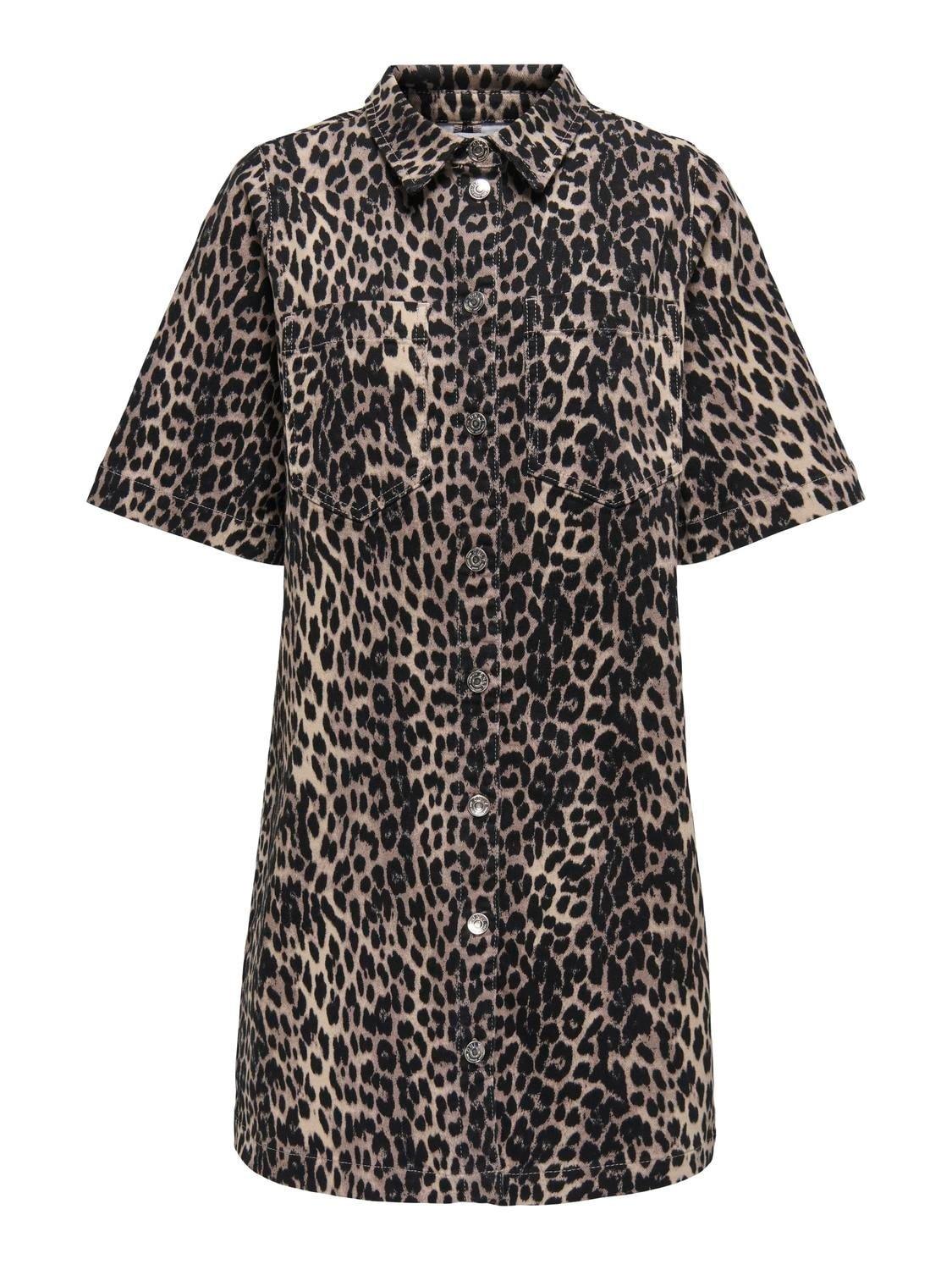 Only Anlie - Leopard kjole denim - HUSET Men & Women