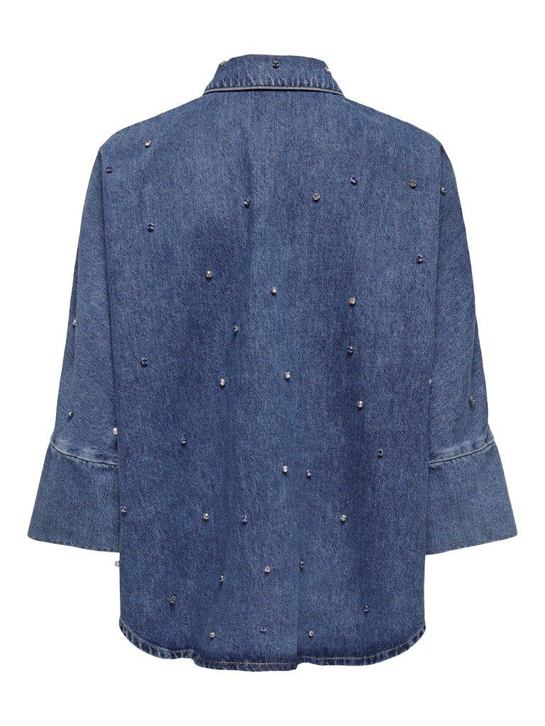 Only Grace - Rhinestone denim skjorte - HUSET Men & Women