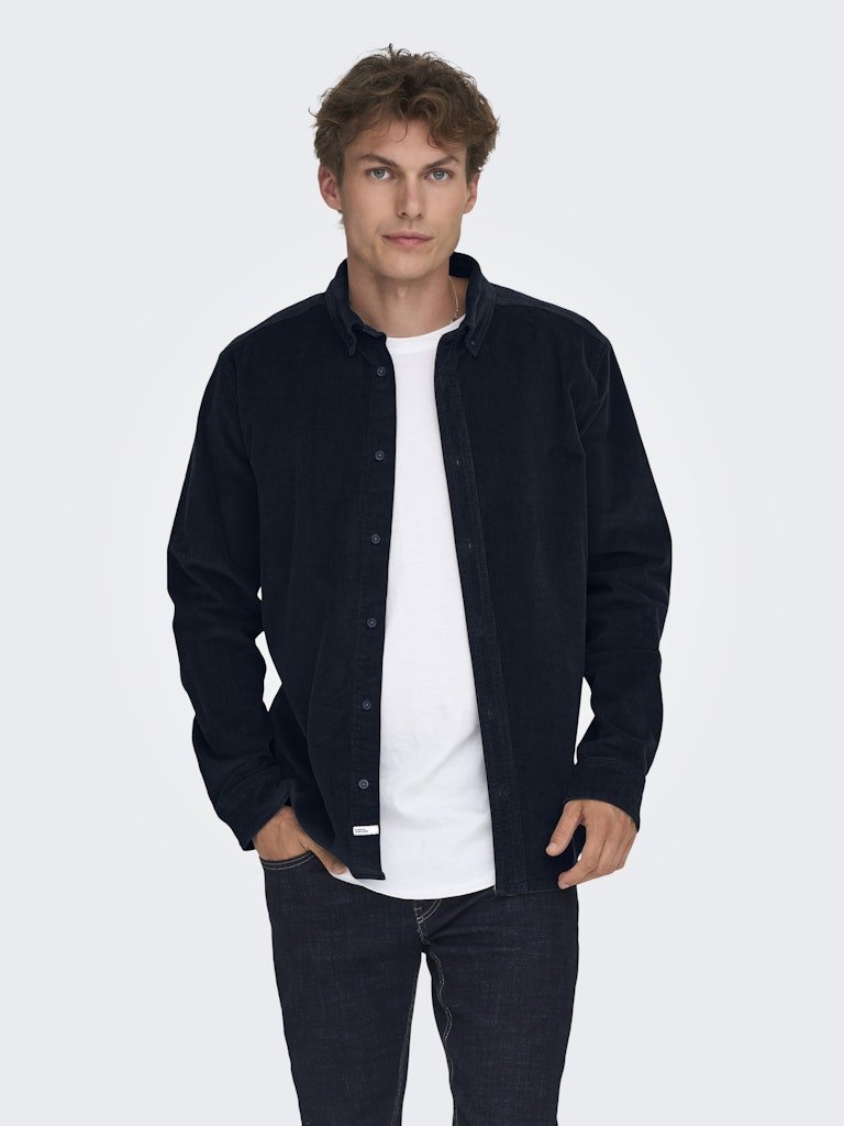 Only & Sons Michael - Langærmet fløjlsskjorte med strech - HUSET Men & Women - Only & Sons