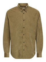 Only & Sons Michael - Langærmet fløjlsskjorte med strech - HUSET Men & Women - Only & Sons