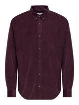 Only & Sons Michael - Langærmet fløjlsskjorte med strech - HUSET Men & Women - Only & Sons