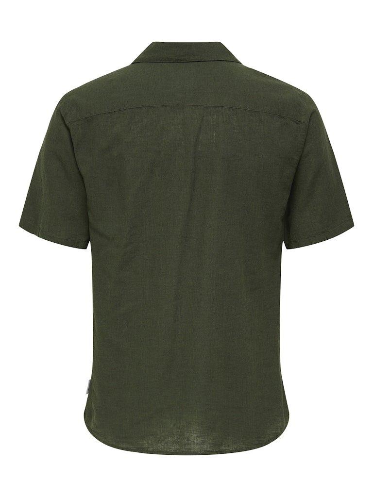 Only&Sons Caiden - Kortærmet hørmix skjorte - HUSET Men & Women
