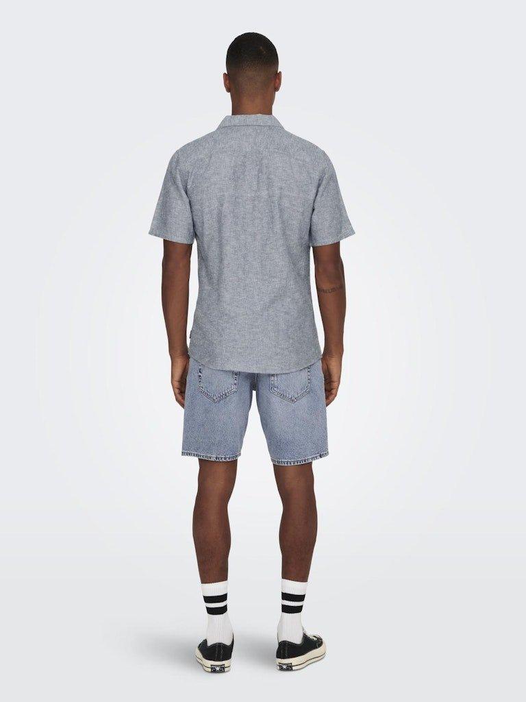 Only&Sons Caiden - Kortærmet hørmix skjorte - HUSET Men & Women