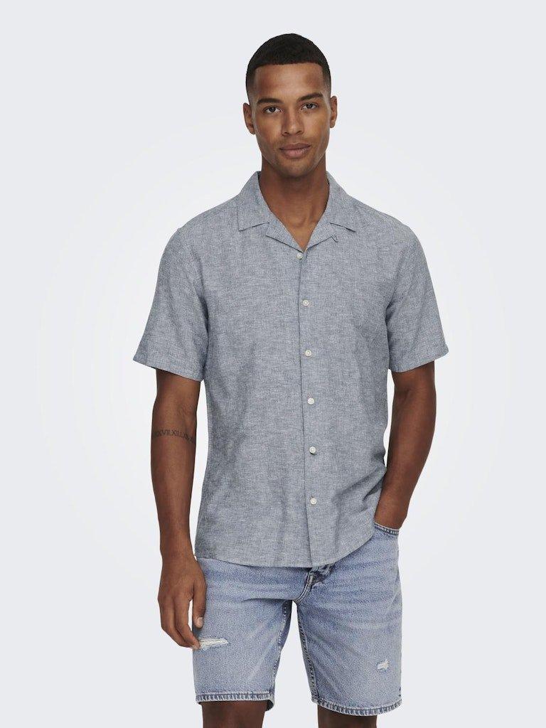 Only&Sons Caiden - Kortærmet hørmix skjorte - HUSET Men & Women