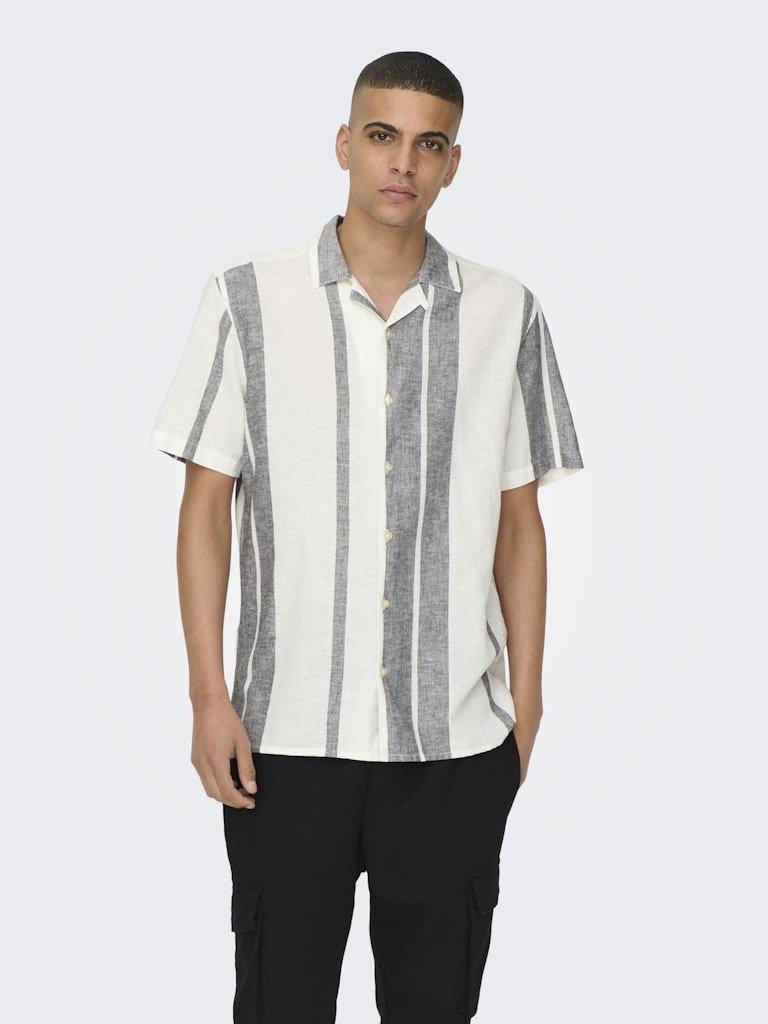 Only&Sons Caiden - Kortærmet hørmix skjorte - HUSET Men & Women