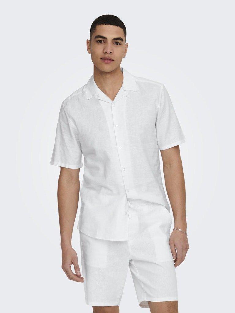 Only&Sons Caiden - Kortærmet hørmix skjorte - HUSET Men & Women