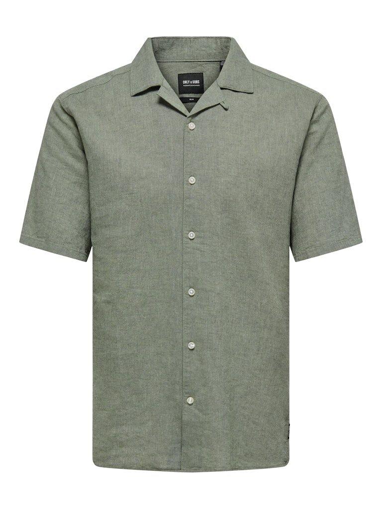 Only&Sons Caiden - Kortærmet hørmix skjorte - HUSET Men & Women