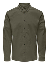 Only&Sons Michael - Langærmet stretch skjorte i regular fit - HUSET Men & Women