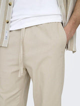 Only&Sons Sinus - Bomuld & hør mix bukser - HUSET Men & Women