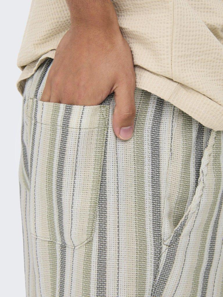 Only&Sons Trev - Stribede shorts - HUSET Men & Women
