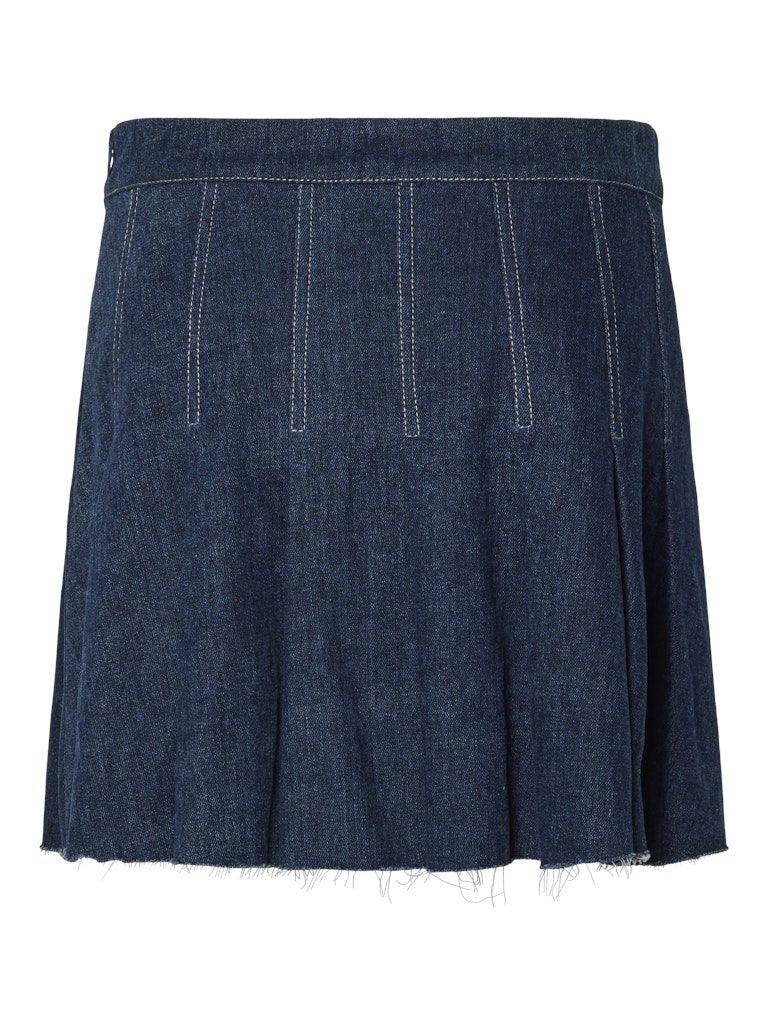 Pieces Fabia - Plisse denim Nederdel - HUSET Men & Women