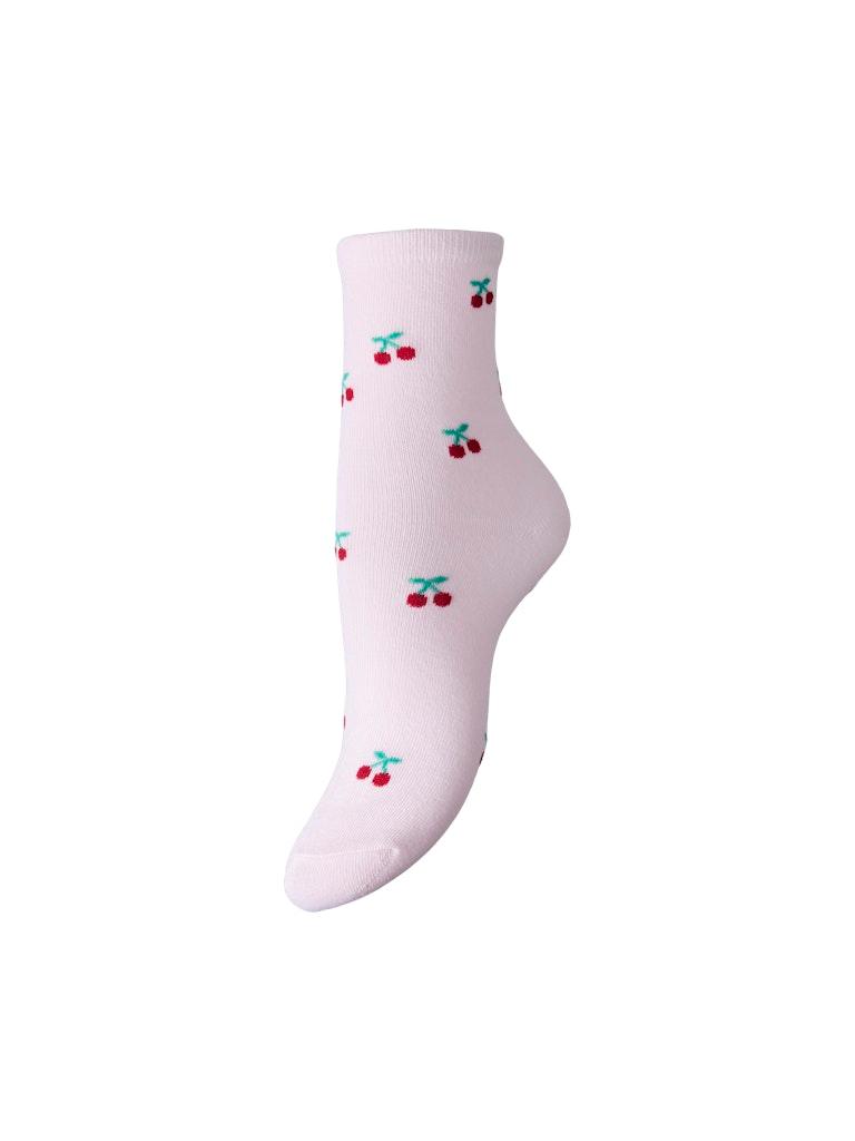 Pieces Faja - Cherry strømper - HUSET Men & Women