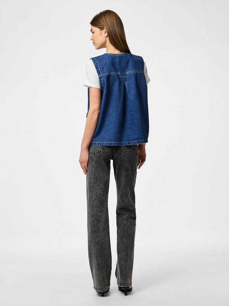 Pieces Fenna - Tie denim vest - HUSET Men & Women