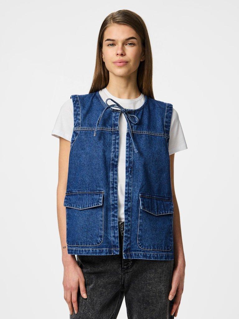 Pieces Fenna - Tie denim vest - HUSET Men & Women