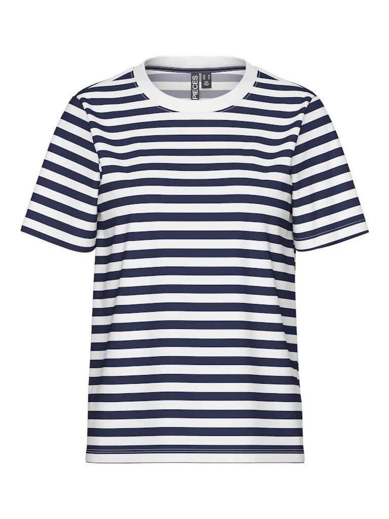 Pieces Ria - Stribet t-shirts i økologisk bomuld - HUSET Men & Women