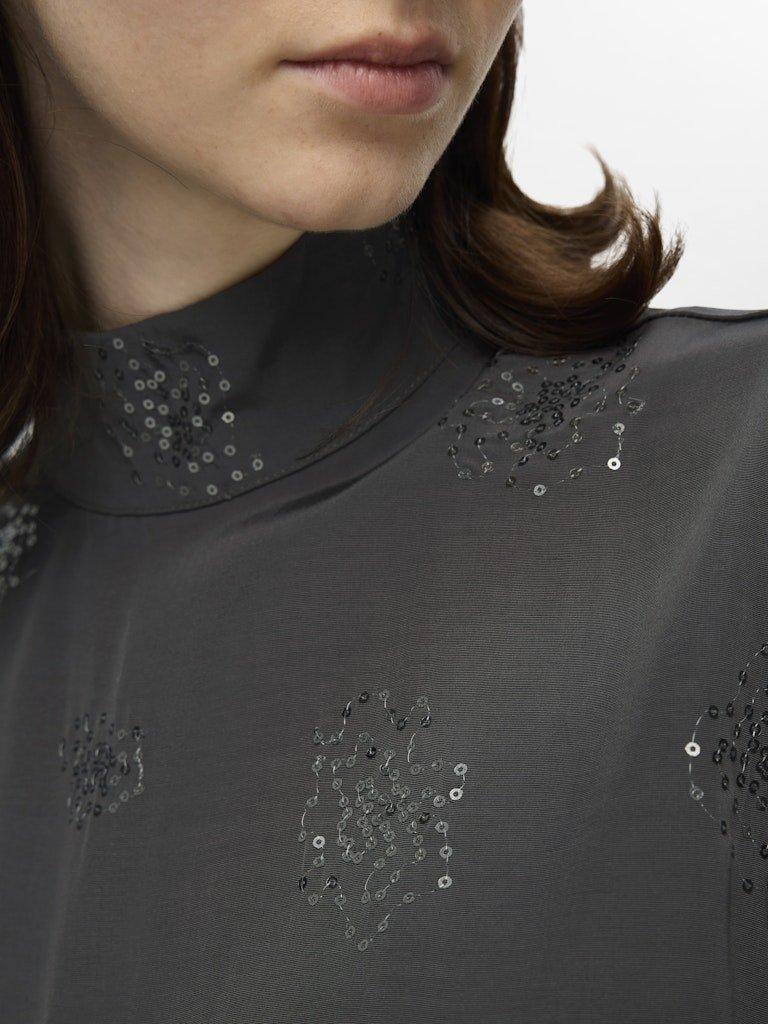 Selected Femme Astra - Sequins satin bluse - HUSET Men & Women