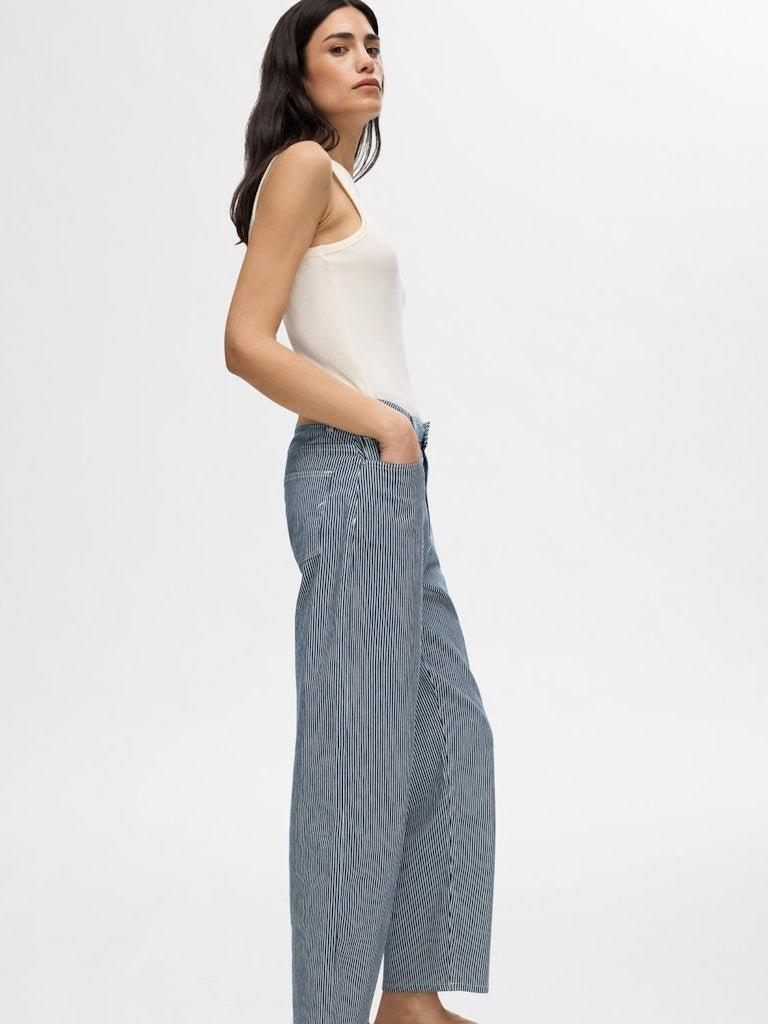 Selected Femme Bella Myra - Stribede jeans - HUSET Men & Women