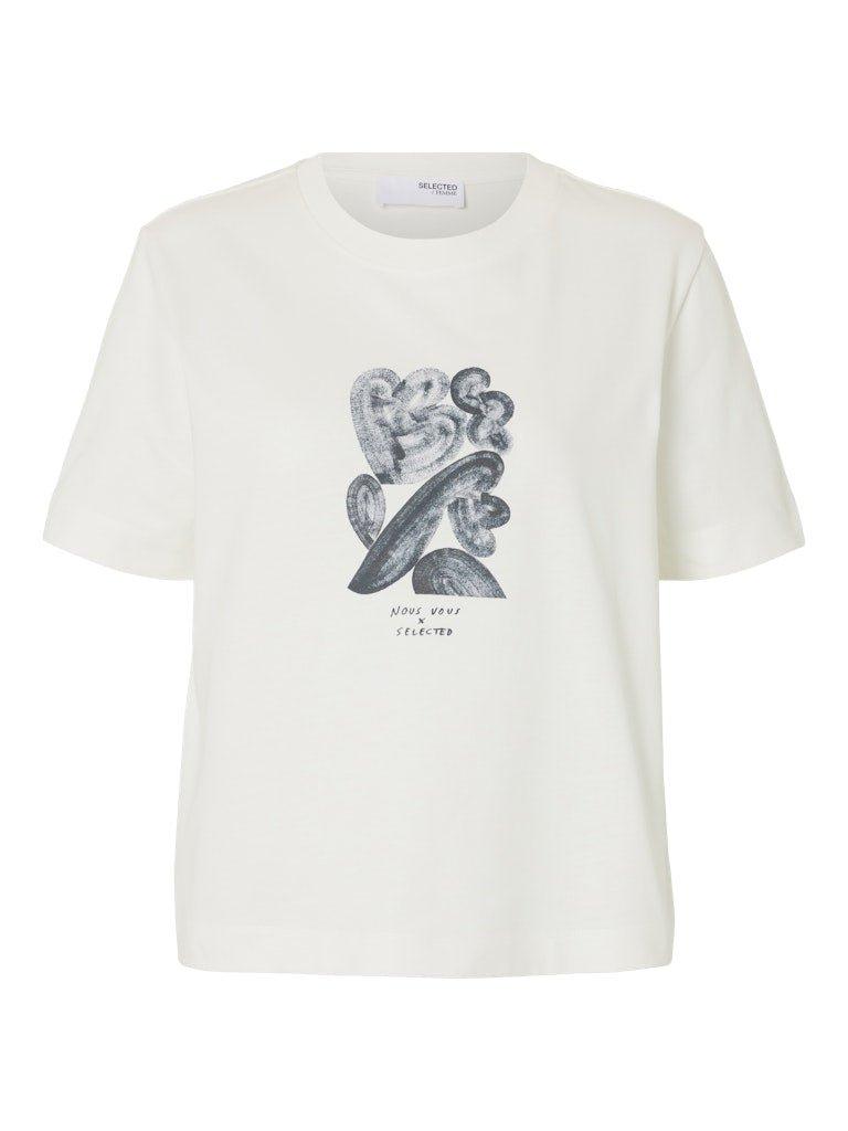 Selected Femme Essential - T-shirt med print - HUSET Men & Women