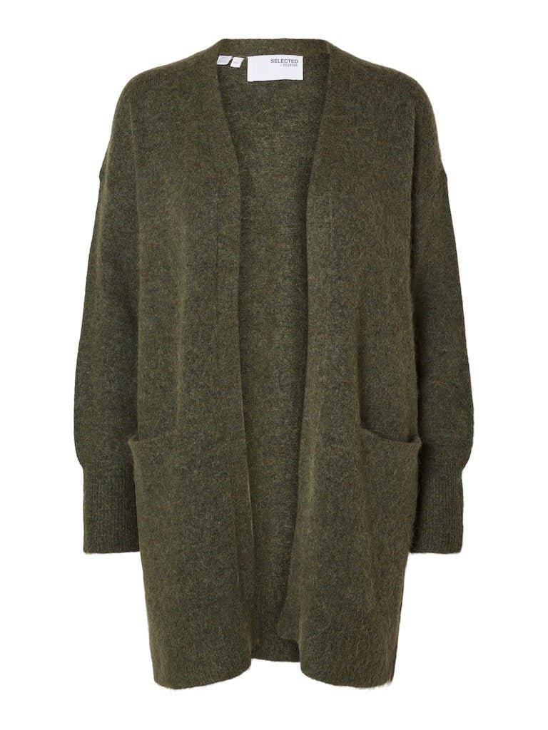 Selected Femme Lulu - Lang strikket uldcardigan - HUSET Men & Women