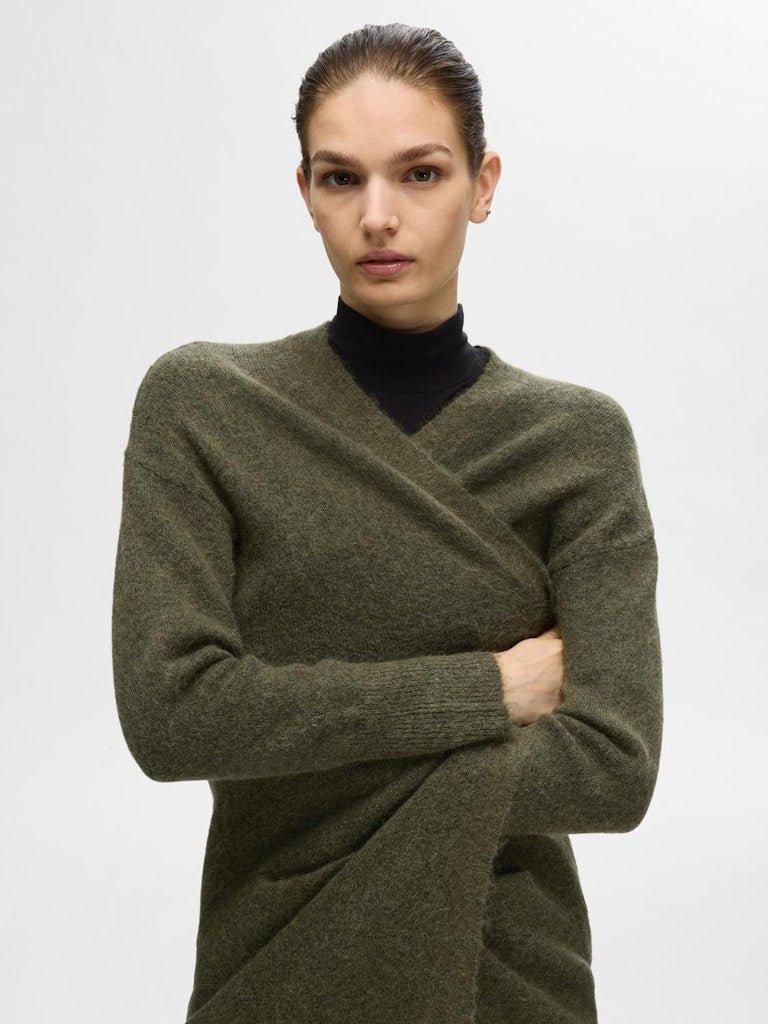 Selected Femme Lulu - Lang strikket uldcardigan - HUSET Men & Women