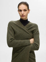 Selected Femme Lulu - Lang strikket uldcardigan - HUSET Men & Women