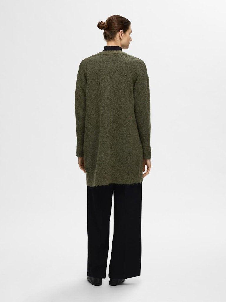 Selected Femme Lulu - Lang strikket uldcardigan - HUSET Men & Women