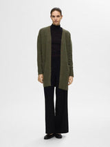 Selected Femme Lulu - Lang strikket uldcardigan - HUSET Men & Women