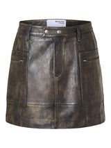 Selected Femme Nana - Kort læder nederdel - HUSET Men & Women