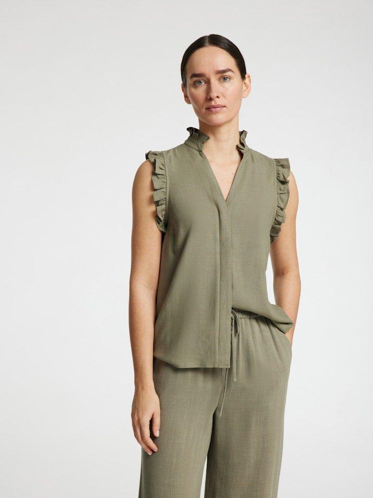 Selected Femme Viva - Sun ruffle top - HUSET Men & Women