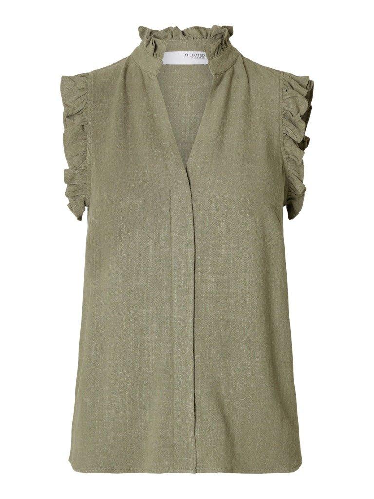 Selected Femme Viva - Sun ruffle top - HUSET Men & Women