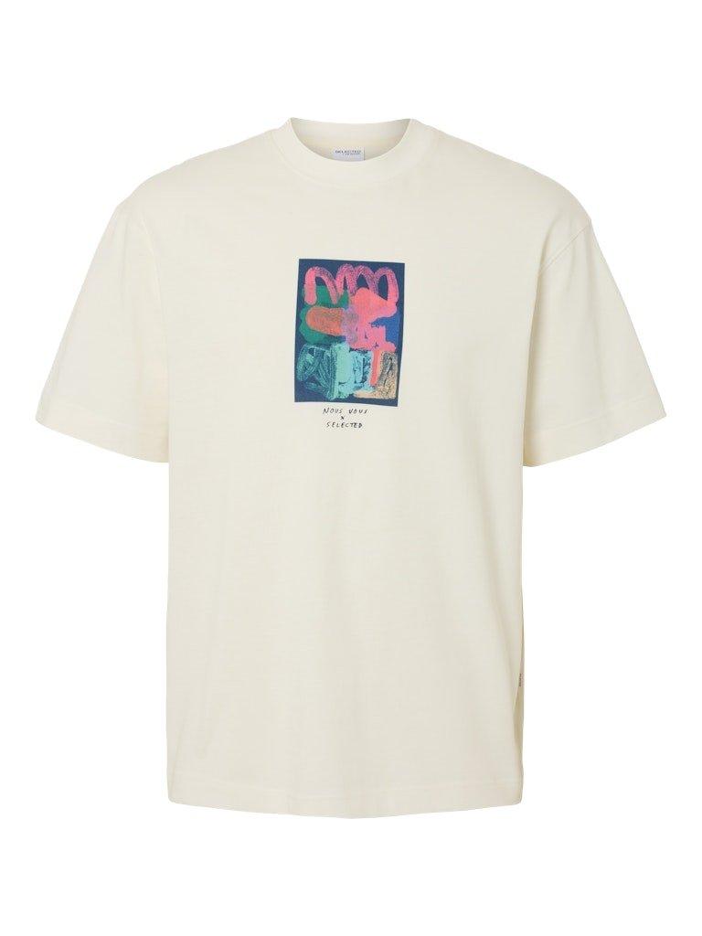 Selected Home Will - T-shirt med print - HUSET Men & Women