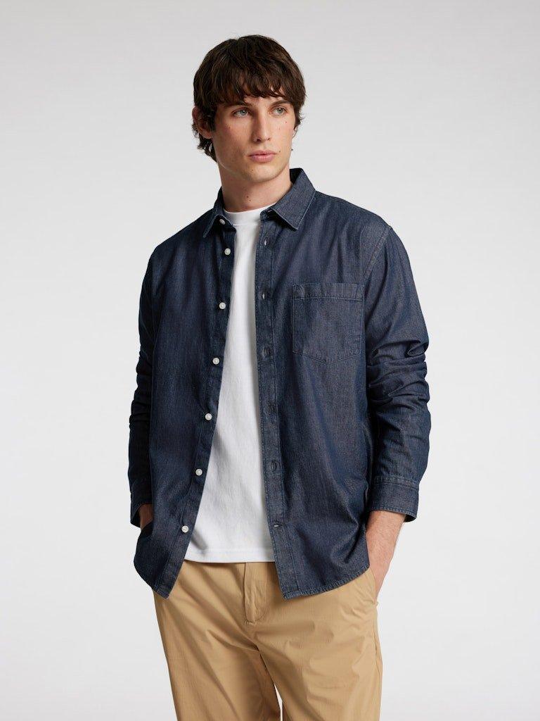 Selected Homme Carlo - Langærmet denim skjorte i regular fit - HUSET Men & Women