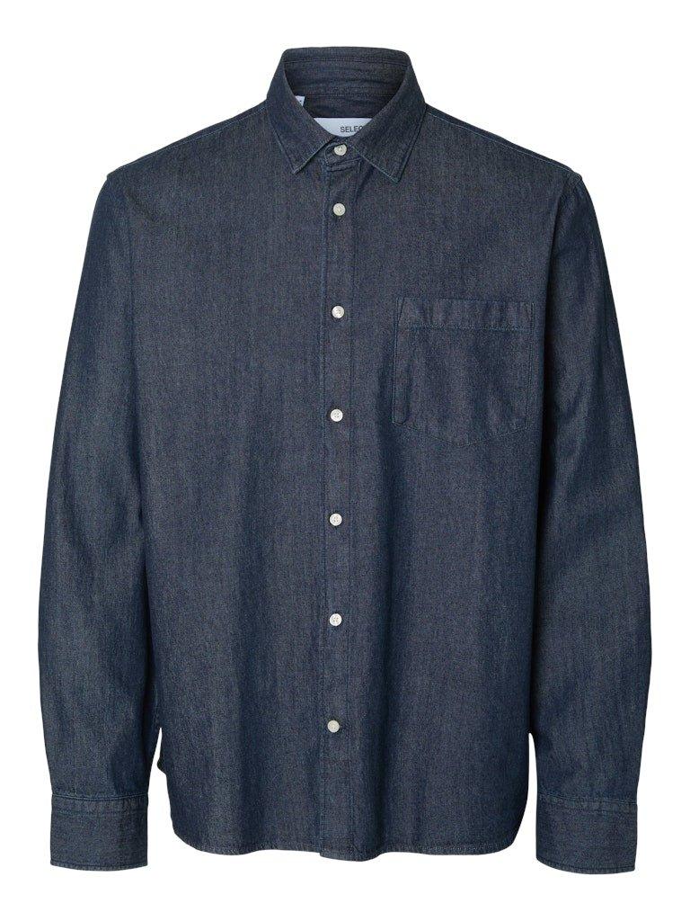 Selected Homme Carlo - Langærmet denim skjorte i regular fit - HUSET Men & Women