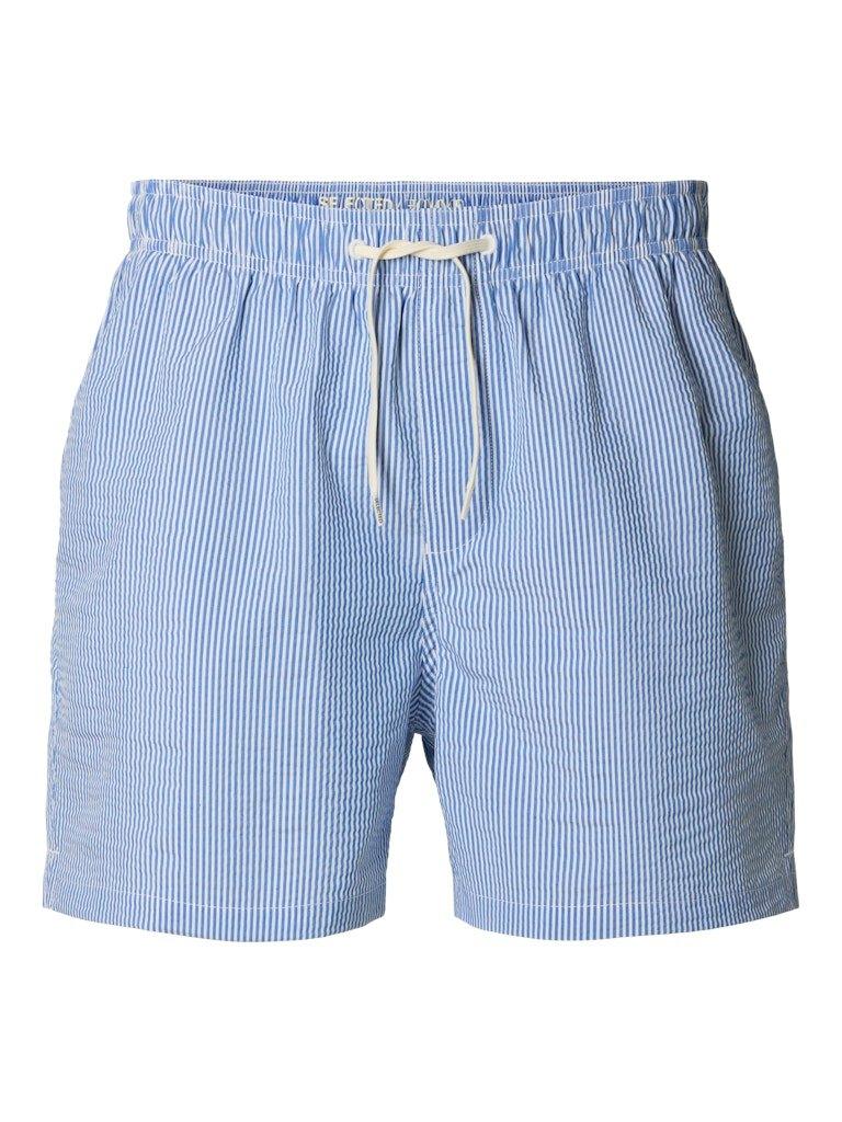 Selected Homme Cooper - Seersucker badeshorts - HUSET Men & Women