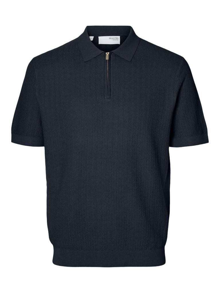 Selected Homme Cran - Half zip polo med struktur - HUSET Men & Women