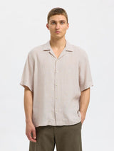 Selected Homme Relax Kylian - Kortærmet hør skjorte - HUSET Men & Women - Selected Homme