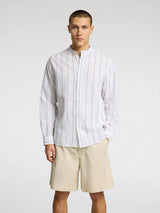 Selected Homme Sun - Hørmix regular fit skjorte med kinakrave - HUSET Men & Women - Selected Homme