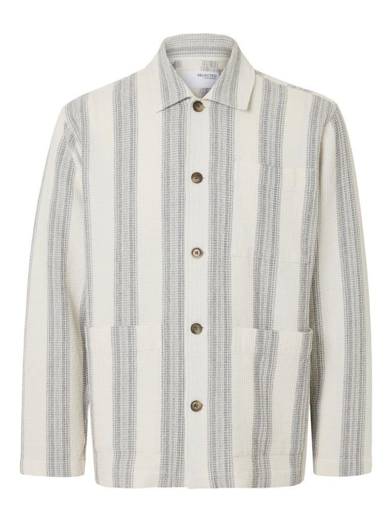 Selected Homme Tony - Stribet overshirt - HUSET Men & Women