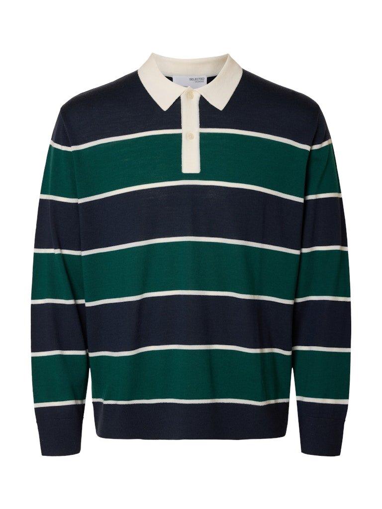 Selected Homme Tray - Langærmet polo i merinould - HUSET Men & Women