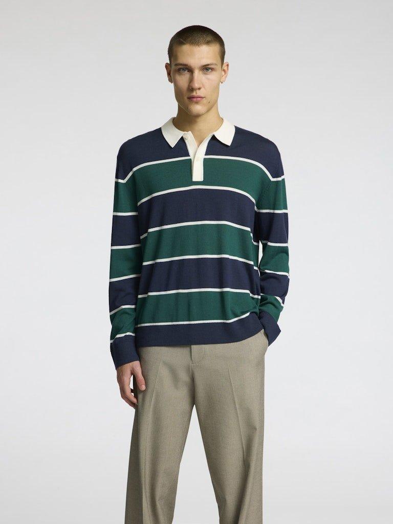 Selected Homme Tray - Langærmet polo i merinould - HUSET Men & Women