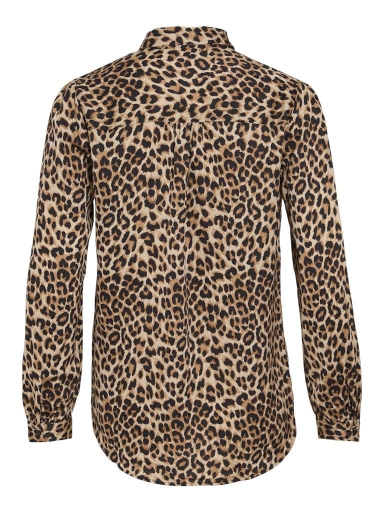 Vila Ellette - Satin leo skjorte - HUSET Men & Women