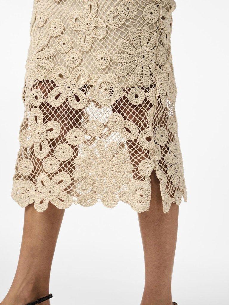 YAS Lelu - Midi crochet nederdel - HUSET Men & Women