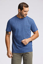 Bison Mouliné - T-shirt med lomme i komfort fit - HUSET Men & Women (8396162662747)