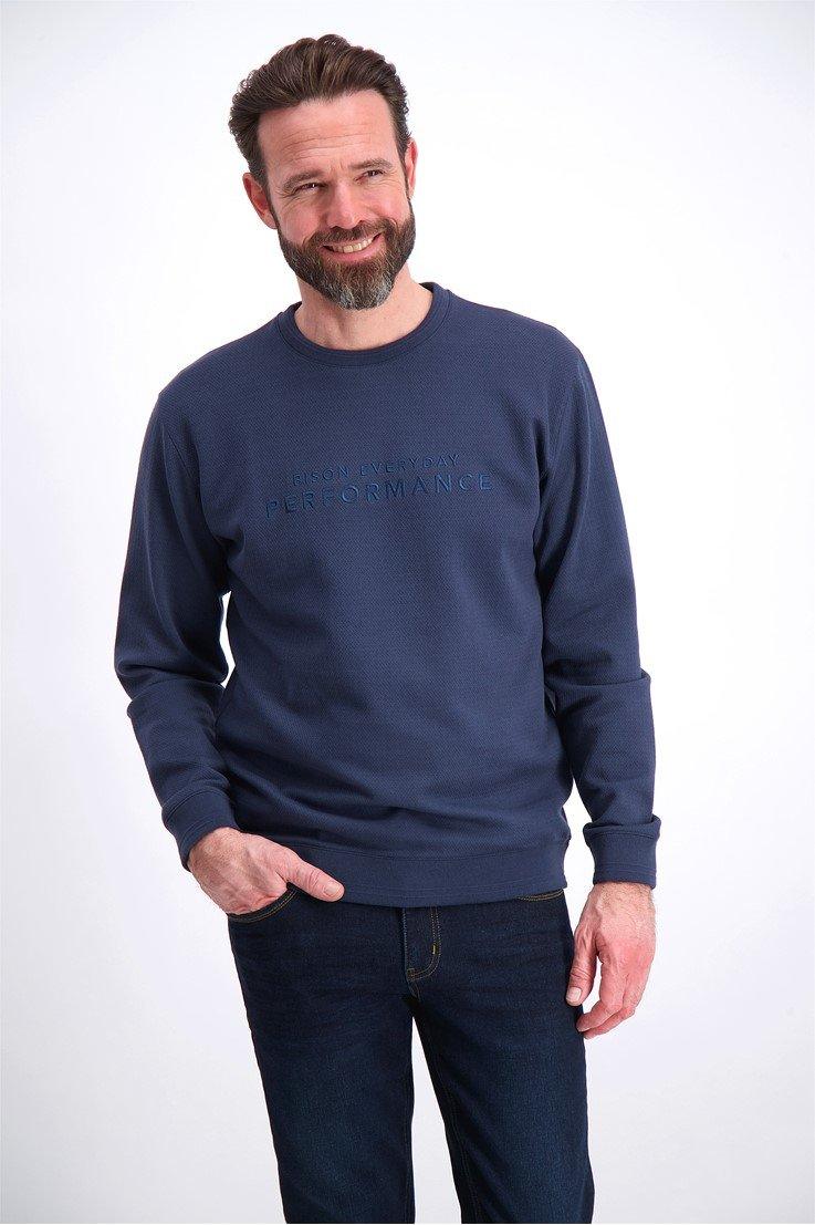 Bison Performance sweat med broderi - HUSET Men & Women