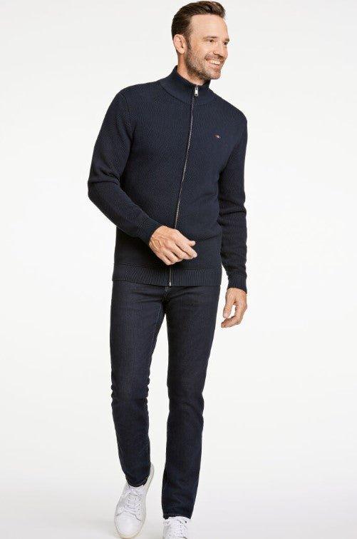 Bison Pique - Cardigan med lynlås - HUSET Men & Women