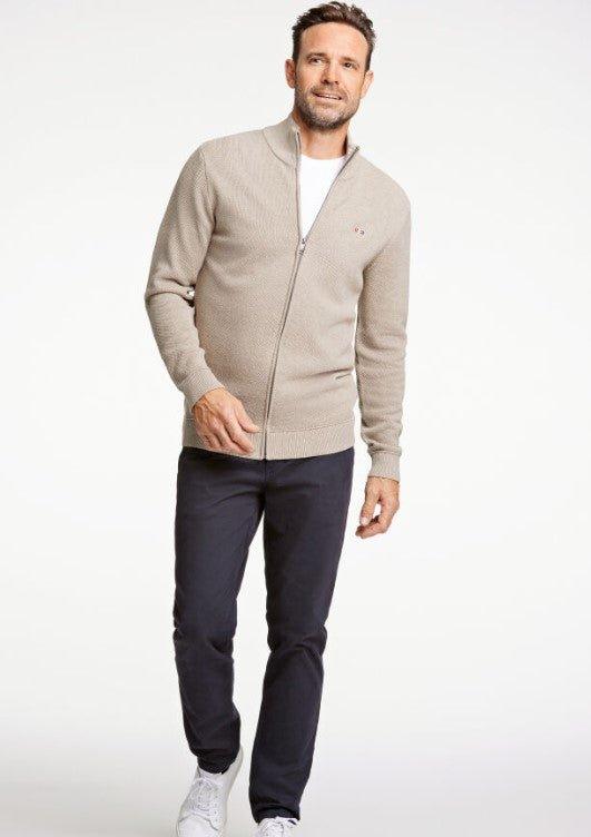 Bison Pique - Cardigan med lynlås - HUSET Men & Women