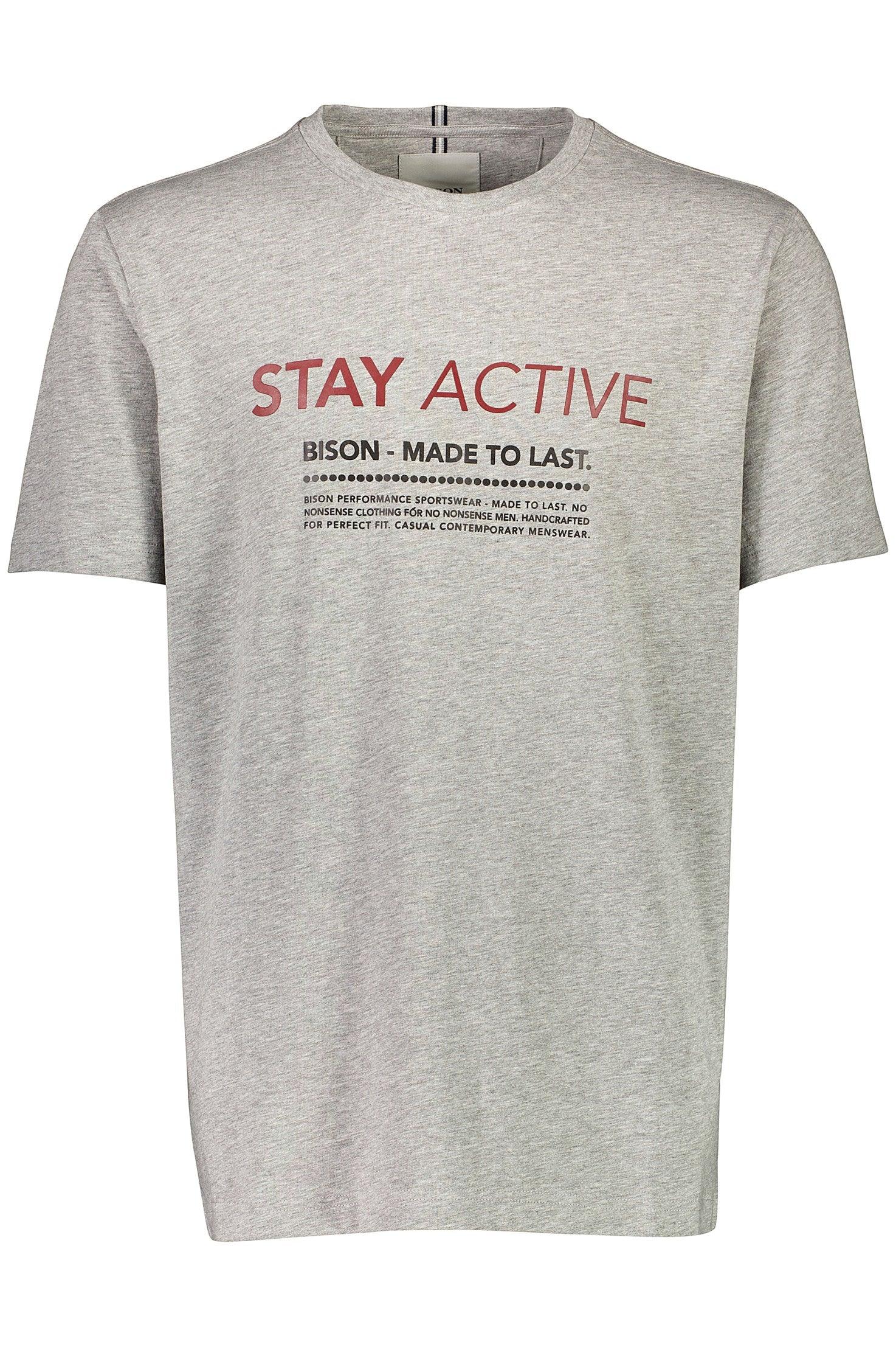 Bison Stay Active - Printet T-shirt (S - 4XL) - HUSET Men & Women