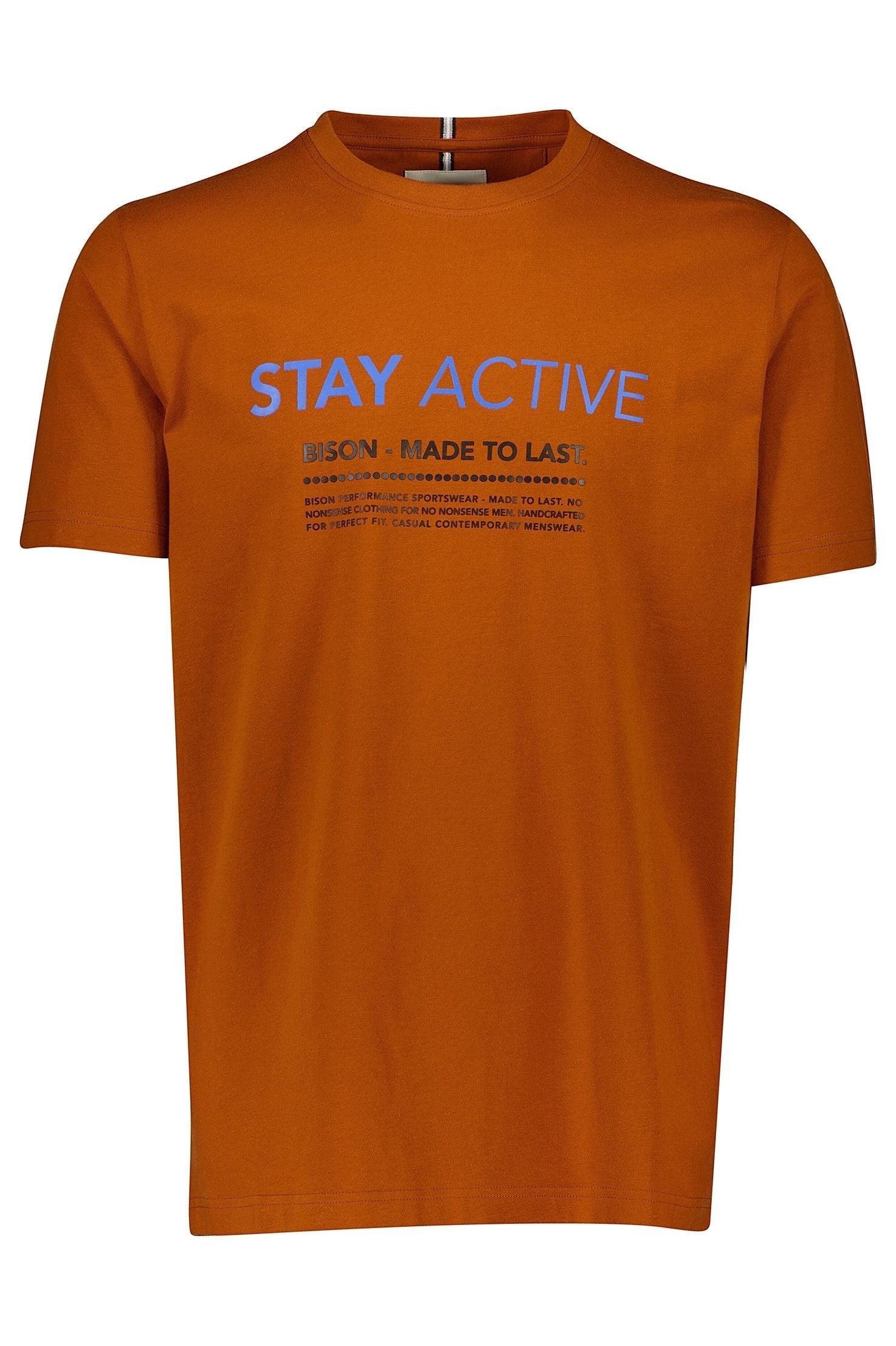 Bison Stay Active - Printet T-shirt (S - 4XL) - HUSET Men & Women